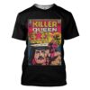 Gearhuman 3D Freddie Mercury Killer Queen Vintage Comic Book Covers Custom Tshirt Apparel GN21084 3D T-shirt T-Shirt S
