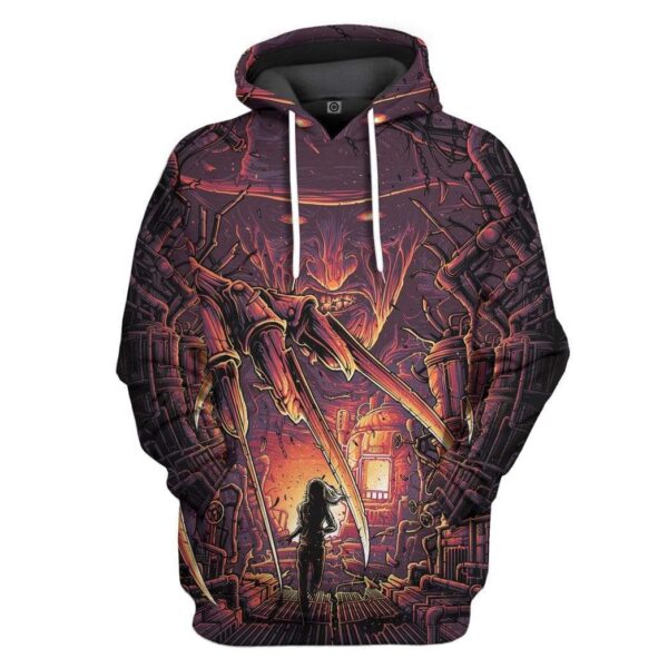 Gearhuman 3D Freddy Krueger Custom Hoodie Apparel GW19084 3D Custom Fleece Hoodies Hoodie S 