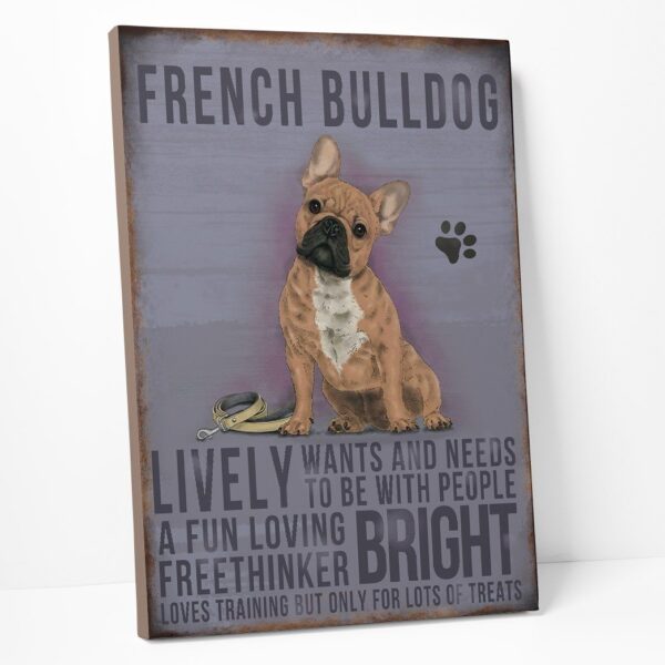 Gearhuman 3D French Bulldog Vintage Quotes Custom Canvas GW01039 Canvas