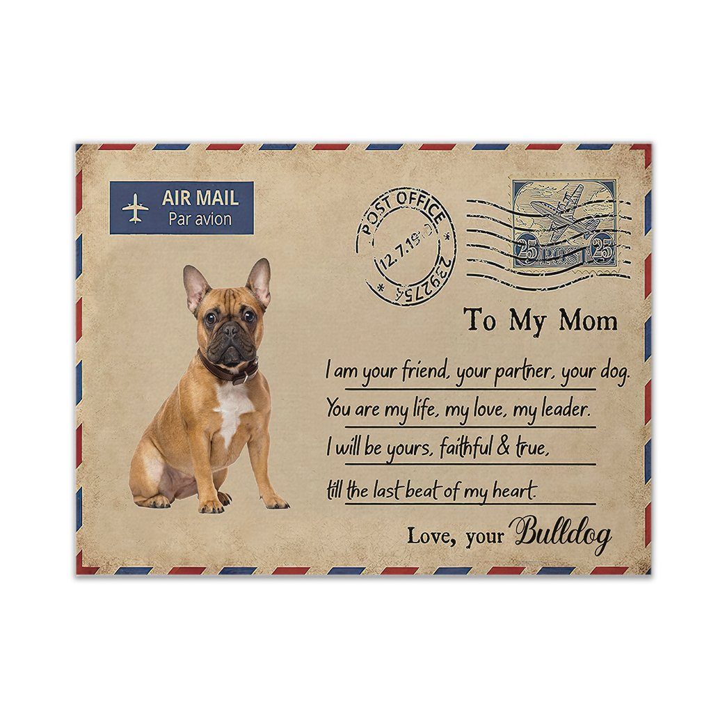 Gearhuman 3D French Bulldog You Are My Life Canvas GK18027 Canvas 1 Piece Non Frame M