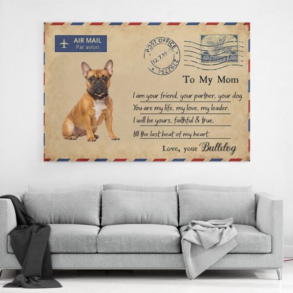 Gearhuman 3D French Bulldog You Are My Life Canvas GK18027 Canvas