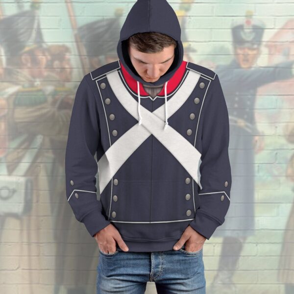 Gearhuman 3D French Light Infantry Custom Hoodie Apparel GV190818 3D Custom Fleece Hoodies 