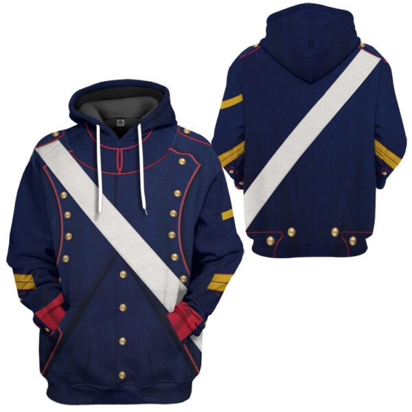 Gearhuman 3D French Line Artillery 1806 Custom Hoodie Apparel GV190819 3D Custom Fleece Hoodies 