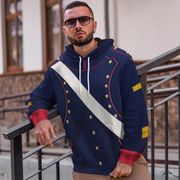 Gearhuman 3D French Line Artillery 1806 Custom Hoodie Apparel GV190819 3D Custom Fleece Hoodies 