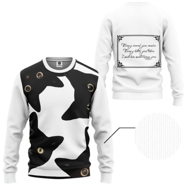 Gearhuman 3D Funny Stealthy Black Cat Custom Shirt GR21129 3D Apparel 