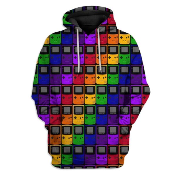 Gearhuman 3D Game Boy Console Custom T-Shirts Hoodies Apparel HD-DT1102205 3D Custom Fleece Hoodies Hoodie S 