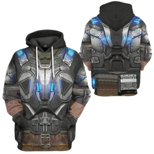 Gearhuman 3D Gear Of War Armor Custom Hoodie Apparel GN25078 3D Custom Fleece Hoodies 