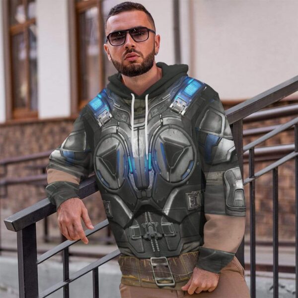 Gearhuman 3D Gear Of War Armor Custom Hoodie Apparel GN25078 3D Custom Fleece Hoodies 