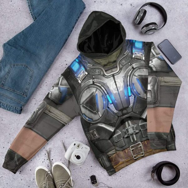 Gearhuman 3D Gear Of War Armor Custom Hoodie Apparel GN25078 3D Custom Fleece Hoodies 