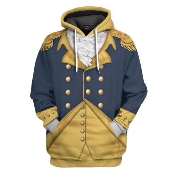 Gearhuman 3D General George Washington Custom Hoodie Apparel GV270710 3D Custom Fleece Hoodies Hoodie S 