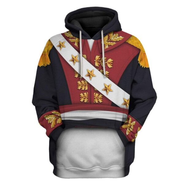 Gearhuman 3D General Toussaint Louverture Military Suit Custom Fleece Hoodie Apparel GW14042 3D Custom Fleece Hoodies Hoodie S 