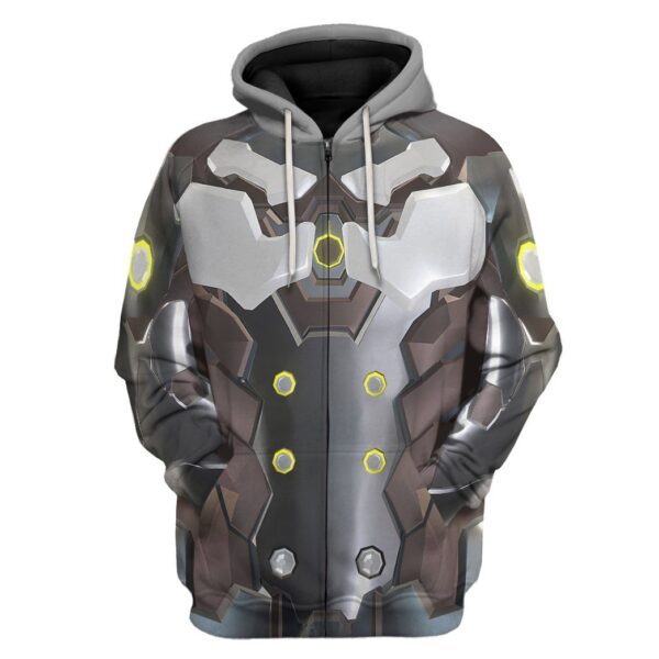 Gearhuman 3D Genji Overwatch Custom Tshirt Hoodie Appreal GK151213 3D Apparel Zip Hoodie S 