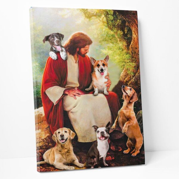Gearhuman 3D God Surrounded By Dogs Custom Canvas GW0207218 Canvas