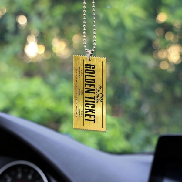 Gearhuman 3D Golden Ticket To The Chocolate Factory Car Hanging ZK1006219 Car Hanging 
