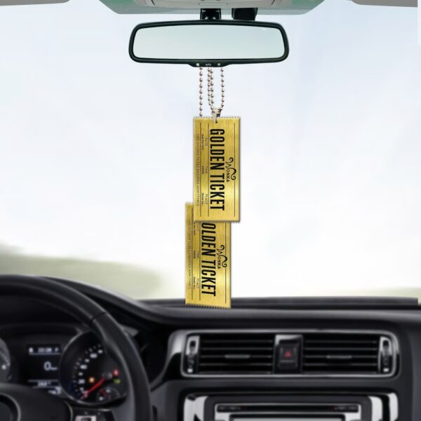 Gearhuman 3D Golden Ticket To The Chocolate Factory Car Hanging ZK1006219 Car Hanging 