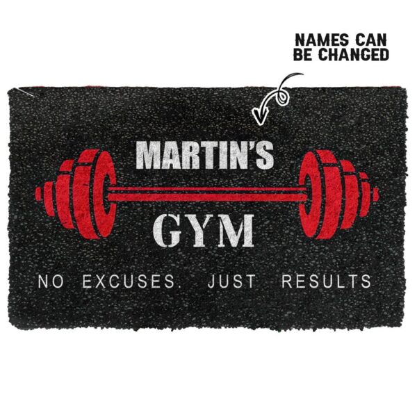 Gearhuman 3D Gym Custom Name Doormat ZK1006217 Doormat Doormat S(15,8inchx23,6inch)