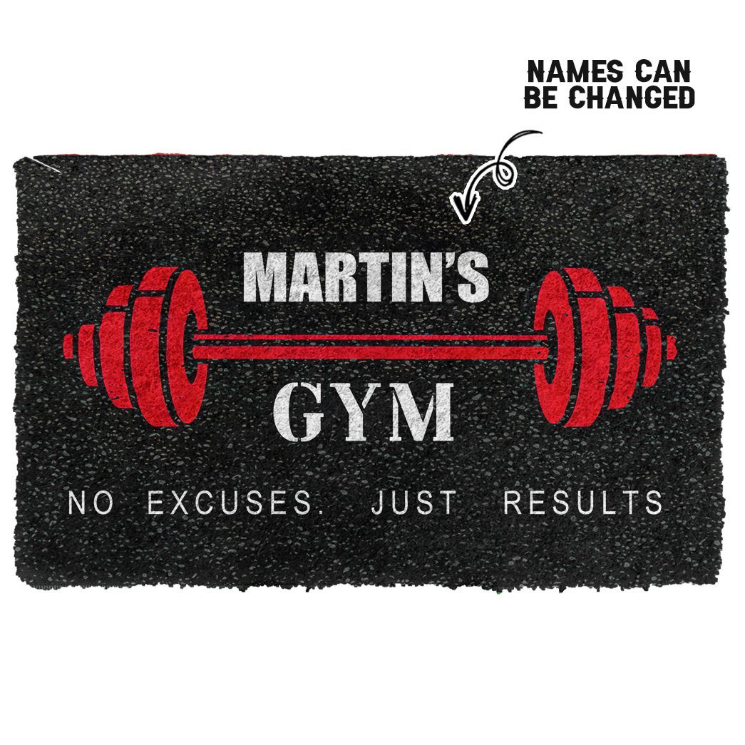 Gearhuman 3D Gym Custom Name Doormat ZK1006217 Doormat Doormat S(15,8inchx23,6inch)
