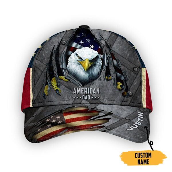 Gearhuman 3D Happy Fathers Day American Dad America Classic Flag Custom Cap GO20042110 Cap Cap