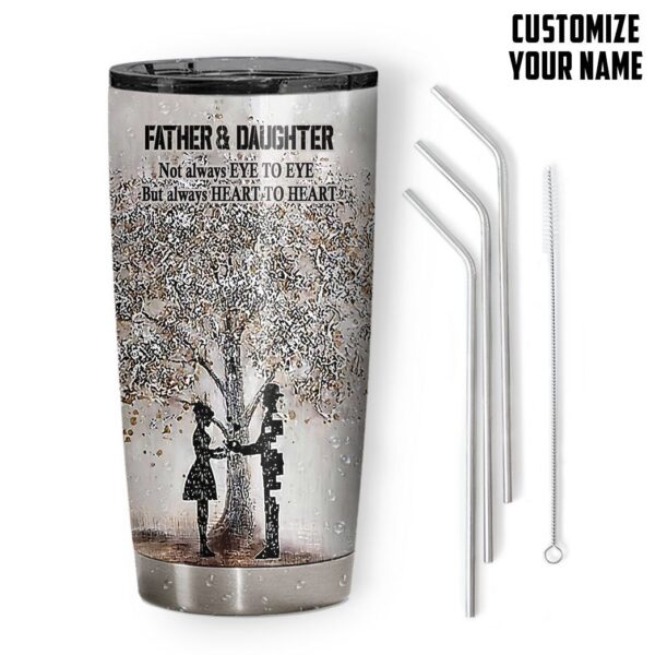 Gearhuman 3D Happy Fathers Day Gift To My Dad From Daughter Custom Name Tumbler GO150430 Tumbler