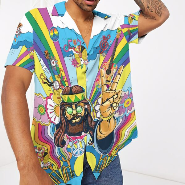 Gearhuman 3D Hippie Men With Guitar Custom Hawaii Shirt GS06072110 Hawai Shirt