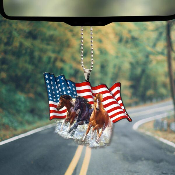 Gearhuman 3D Horse American Pride Custom Car Hanging GW1606217 Car Hanging