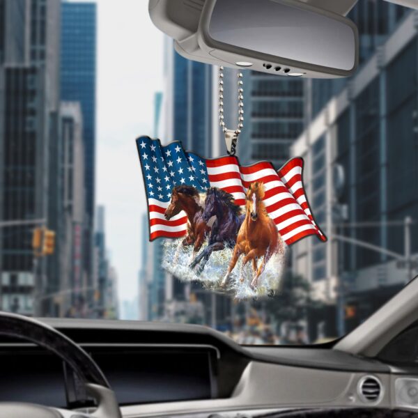 Gearhuman 3D Horse American Pride Custom Car Hanging GW1606217 Car Hanging