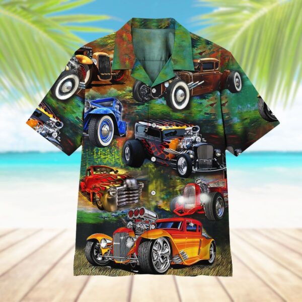 Gearhuman 3D Hot Rod Awesome Hawaii Shirt ZK17062113 Short Sleeve Shirt 