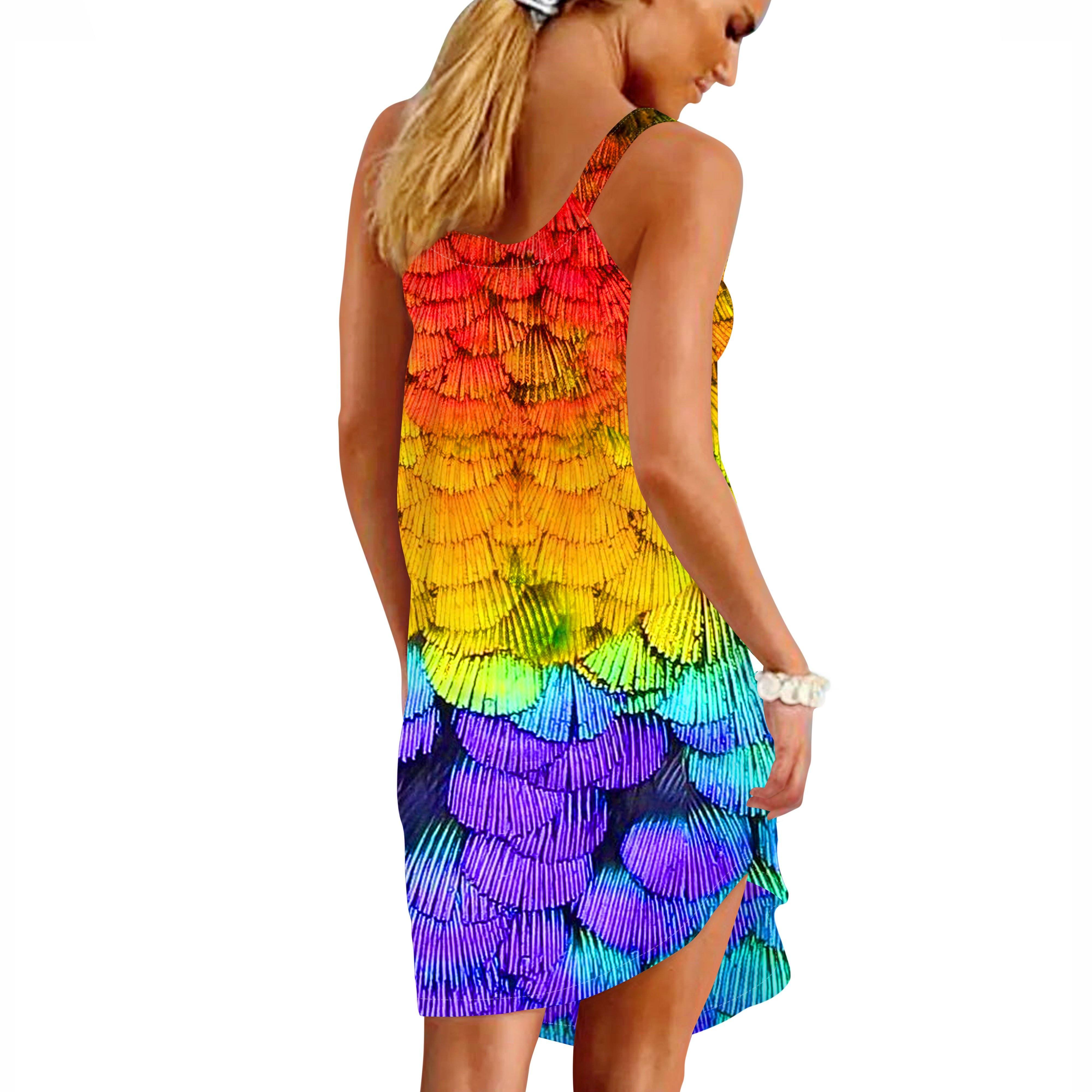 Gearhuman 3D HummingBird Sleeveless Beach Dress ZZ0706217 Beach Dress