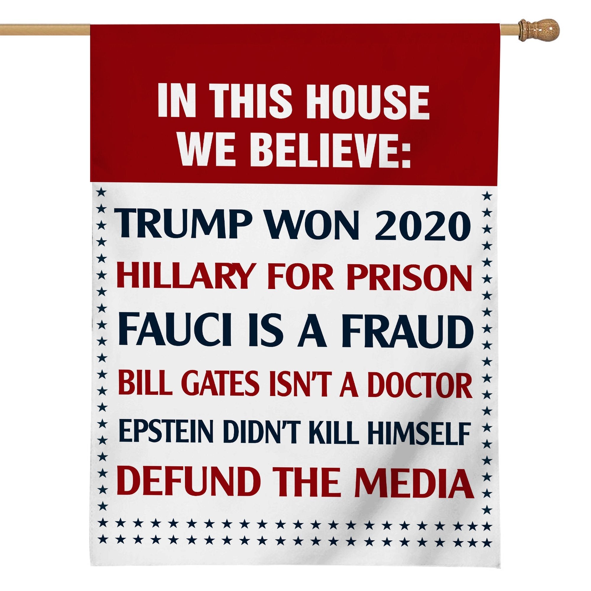 Gearhuman 3D In This House We Believe Custom Flag GW2806217 House Flag