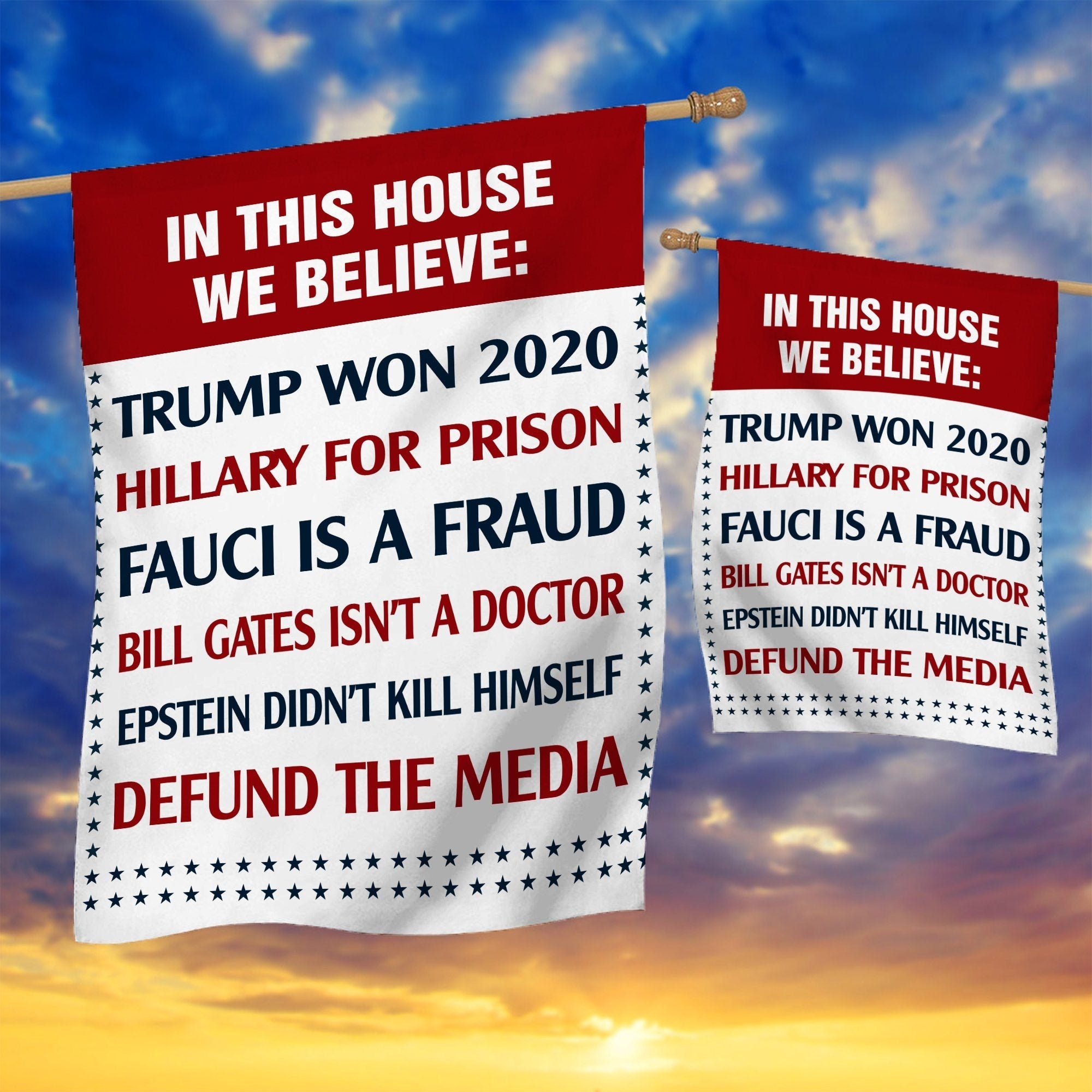 Gearhuman 3D In This House We Believe Custom Flag GW2806217 House Flag