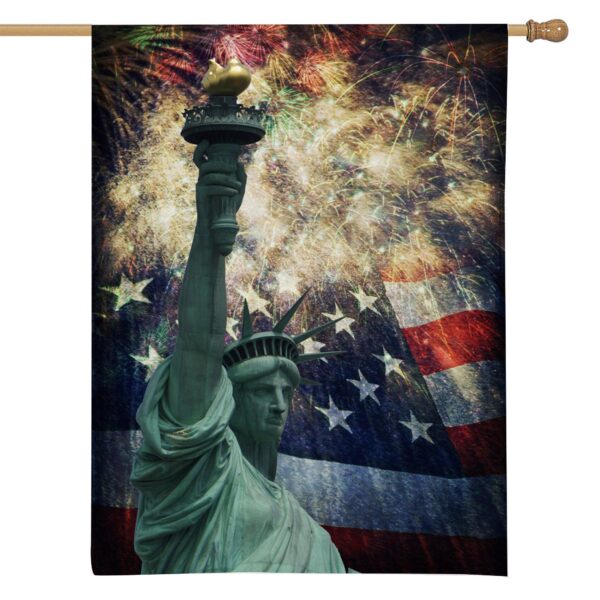 Gearhuman 3D Independence Day Statue Of Liberty Custom Flag GW2306216 House Flag