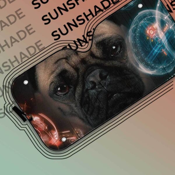 Gearhuman 3D Iron Man HUD Pug Dog Auto Sunshade ZK2804213 Auto Sunshade 
