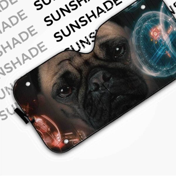 Gearhuman 3D Iron Man HUD Pug Dog Auto Sunshade ZK2804213 Auto Sunshade 