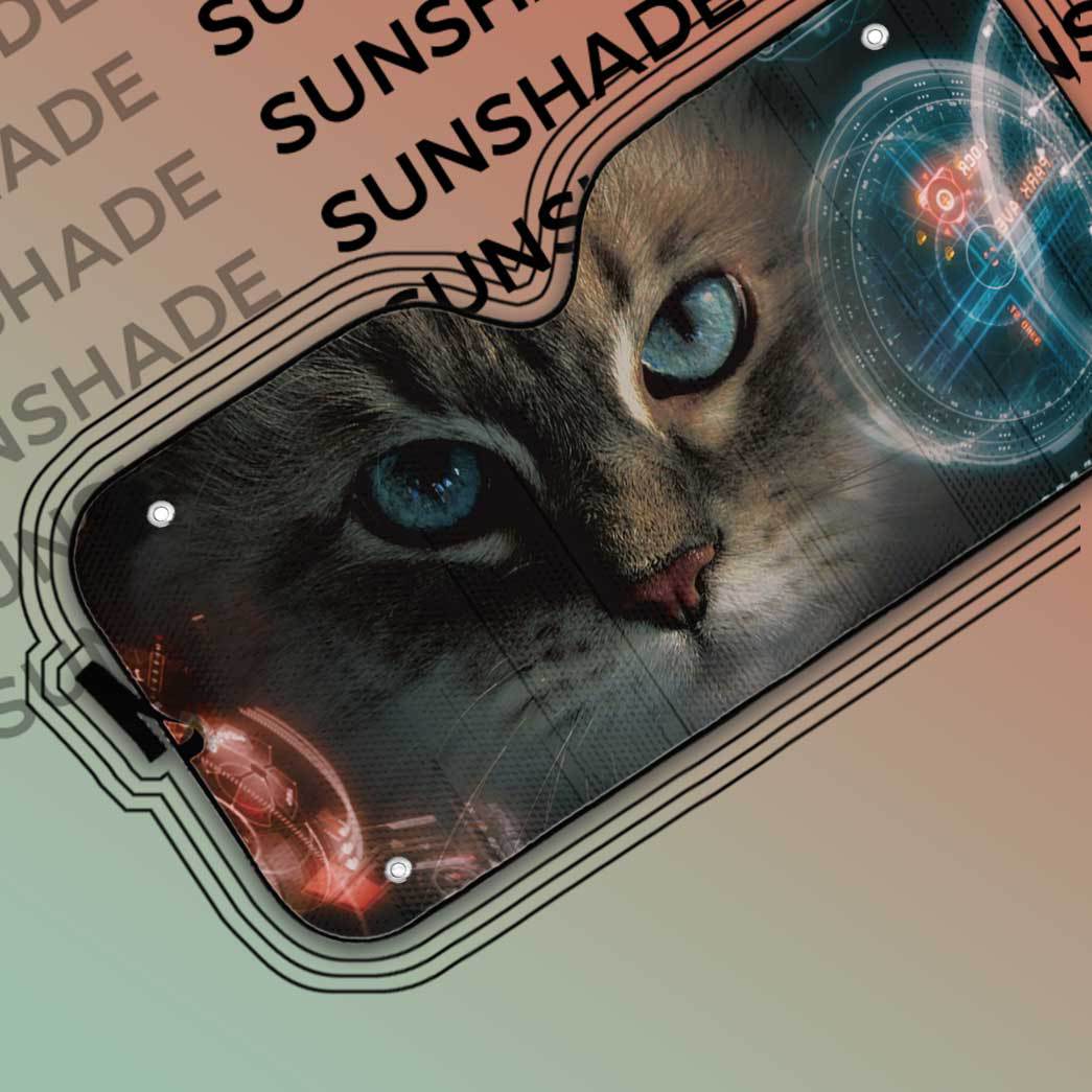 Gearhuman 3D Iron Man HUD Ragdoll Cat Auto Sunshade ZK2804214 Auto Sunshade