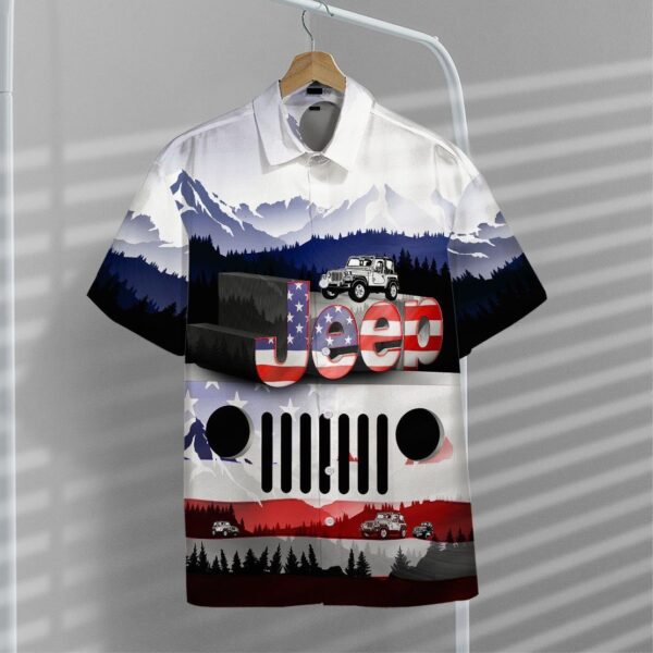 Gearhuman 3D Jeep American Flag Hawaii Shirt ZZ2705212 Hawai Shirt 