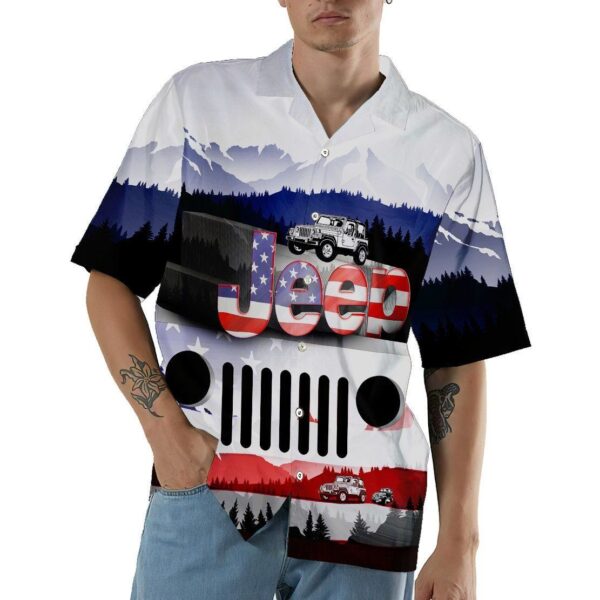Gearhuman 3D Jeep American Flag Hawaii Shirt ZZ2705212 Hawai Shirt 