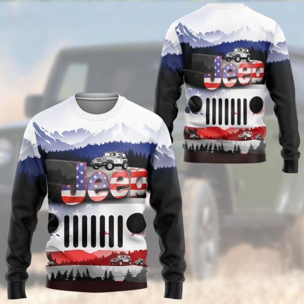 Gearhuman 3D Jeep American Flag Tshirt Hoodie Apparel ZZ2705213 3D Apparel 