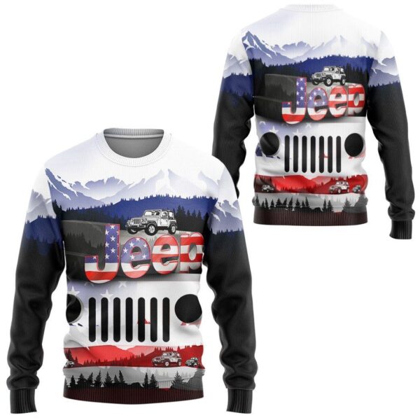 Gearhuman 3D Jeep American Flag Tshirt Hoodie Apparel ZZ2705213 3D Apparel 