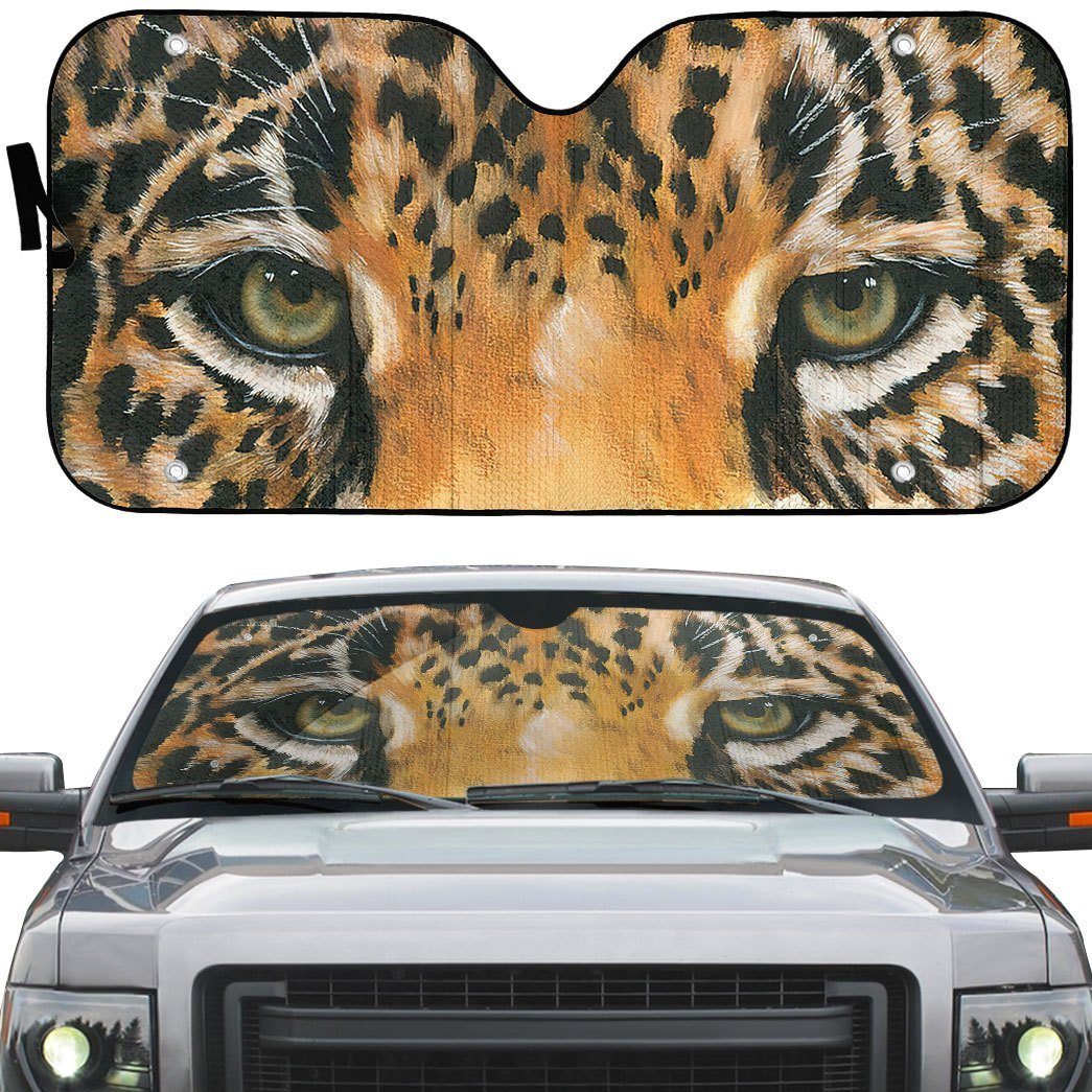 Gearhuman 3D Leopard Eyes Sunshade ZK2805213 Auto Sunshade