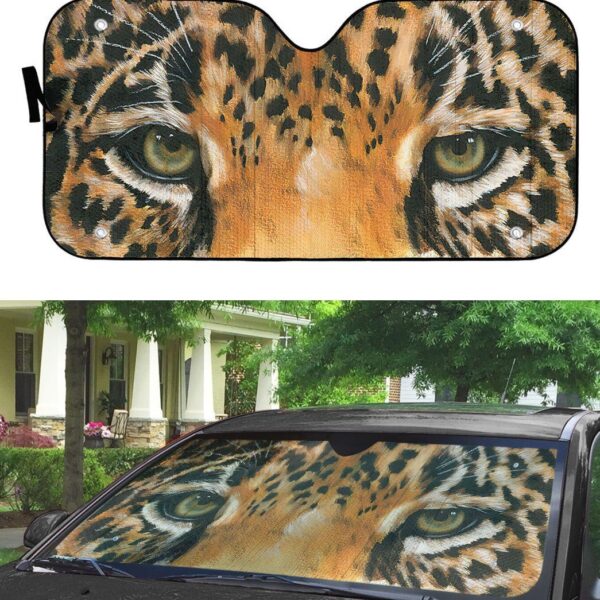 Gearhuman 3D Leopard Eyes Sunshade ZK2805213 Auto Sunshade
