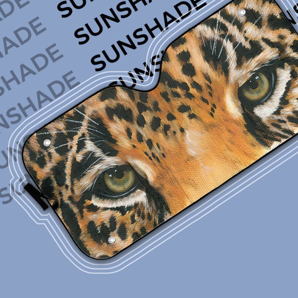 Gearhuman 3D Leopard Eyes Sunshade ZK2805213 Auto Sunshade