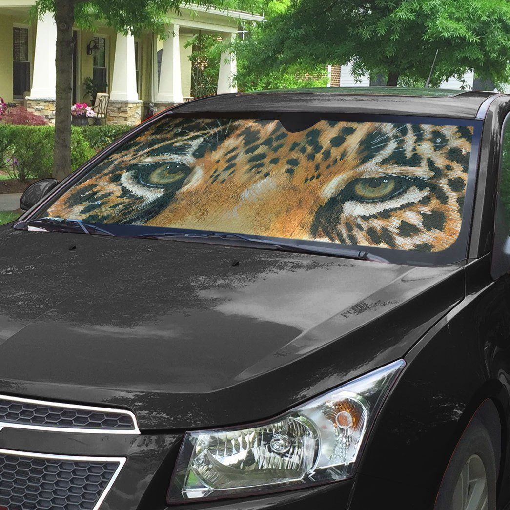 Gearhuman 3D Leopard Eyes Sunshade ZK2805213 Auto Sunshade
