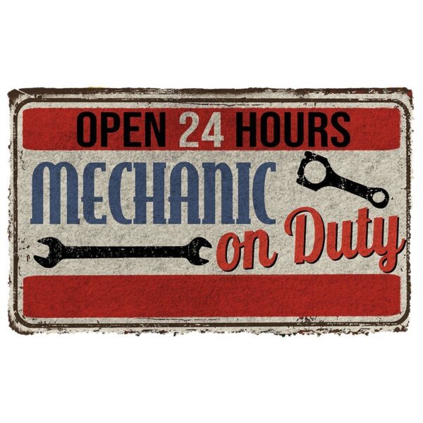 Gearhuman 3D Mechanic On Duty Doormat ZK04062110 Doormat Doormat S(15,8inchx23,6inch)