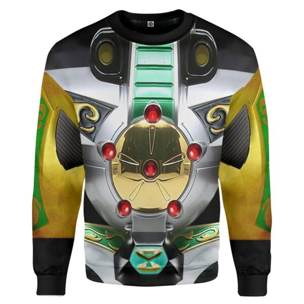Gearhuman 3D Mighty Morphin Power Rangers Dragonzord Custom Tshirt Hoodie Apparel GW14062111 3D Apparel Long Sleeve S