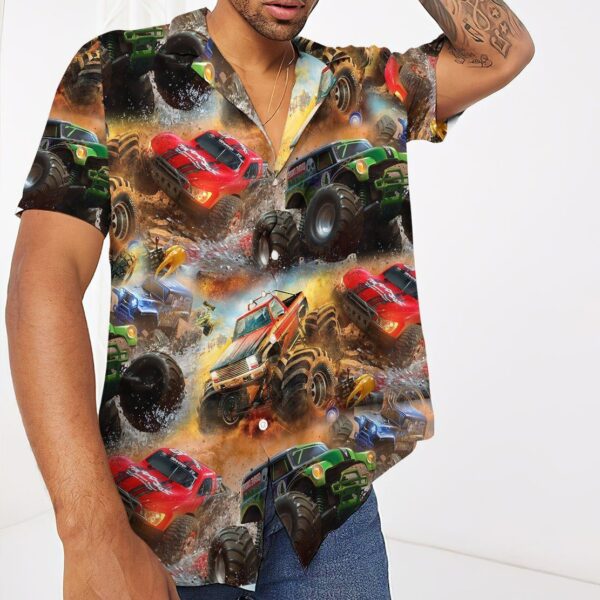 Gearhuman 3D Monster Truck Hawaii Shirt ZK1106219 Hawai Shirt 