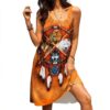 Gearhuman 3D Native American Wolves Dreamcatcher Sleeveless Beach Dress ZK2306219 Beach Dress