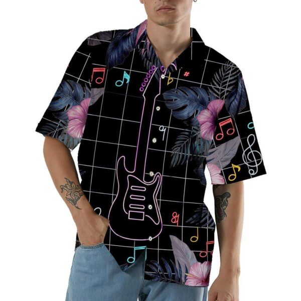 Gearhuman 3D Neon Electric Guitar Hawaii Shirt ZK0405211 Hawai Shirt