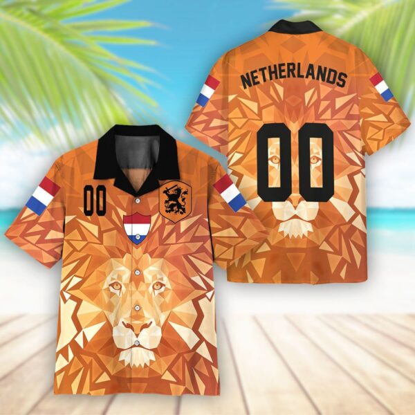 Gearhuman 3D Netherlands Football Supporter Hawaii Shirt ZK1406212 Short Sleeve Shirt 