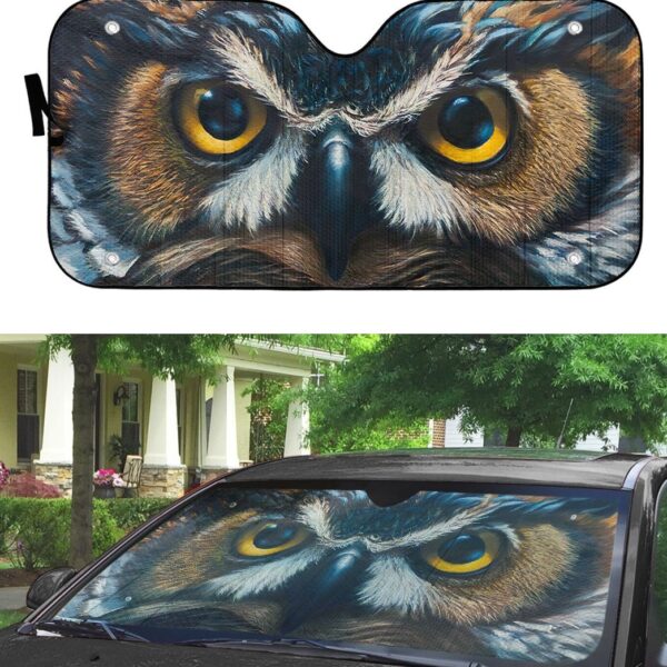 Gearhuman 3D Owl Eyes Car Sunshade ZK3006215 Auto Sunshade 