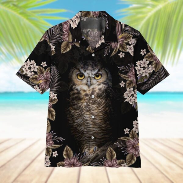 Gearhuman 3D Owl Flower Hawaii Shirt ZK1606212 Short Sleeve Shirt 